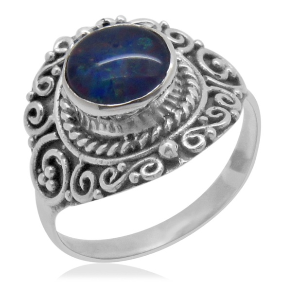 GENUINE OPAL SILVER RING - Picture 3 of 7